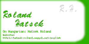 roland hatsek business card